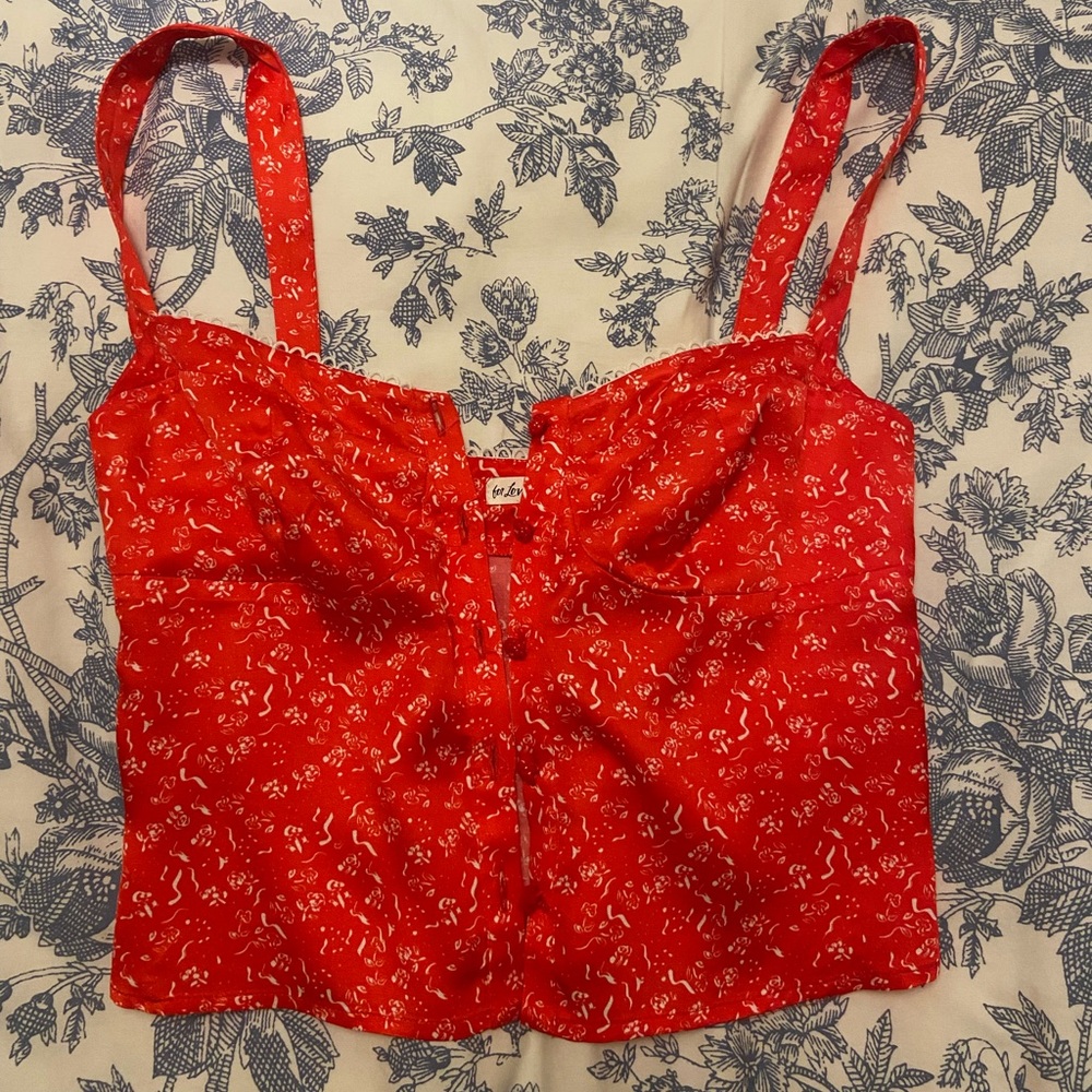 For Love & Lemons Chianti Top Red